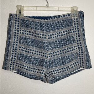 Endless Rose High Waist Blue and Cream Shorts